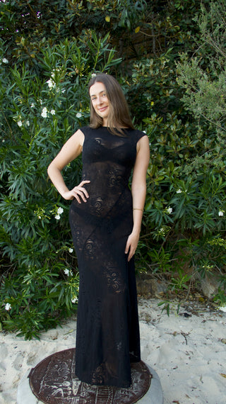 BLACK BUTTERFLY LACE FRANKIE DRESS