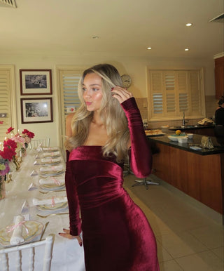 WINE CAMRYN MAXI DRESS