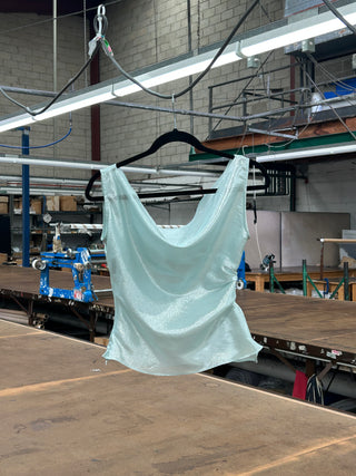 SILK LAMÉ ICE LUNA TOP