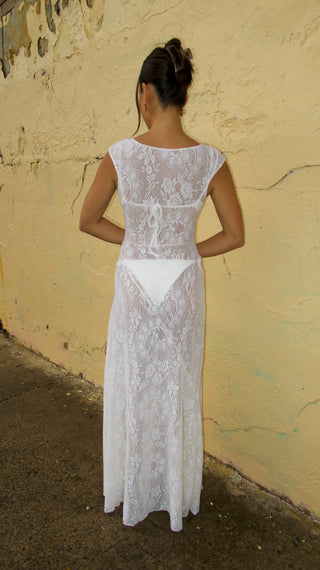 WHITE LACE FRANKIE DRESS