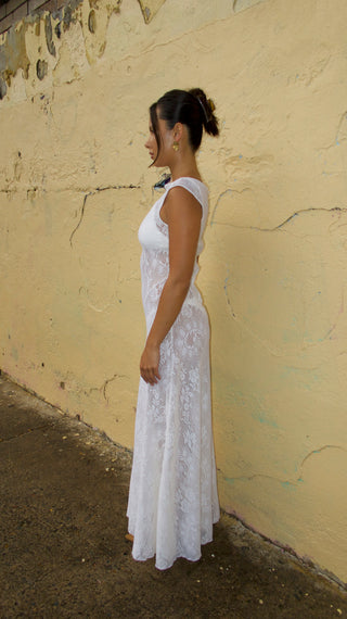 WHITE LACE FRANKIE DRESS