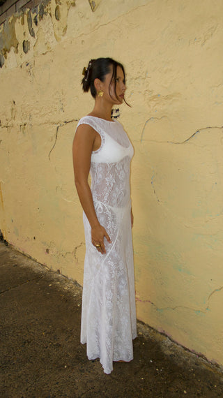 WHITE LACE FRANKIE DRESS