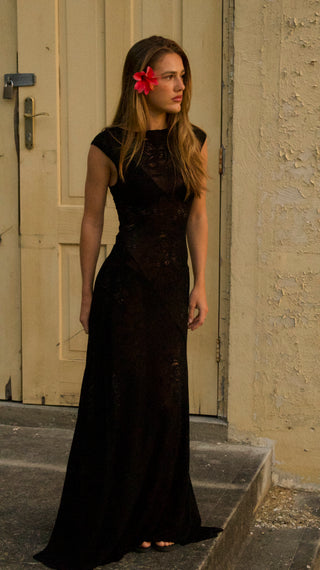 BLACK BUTTERFLY LACE FRANKIE DRESS