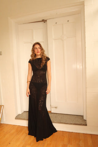 BLACK BUTTERFLY LACE FRANKIE DRESS