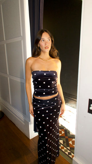 SPOTS MARTINI MAXI SKIRT